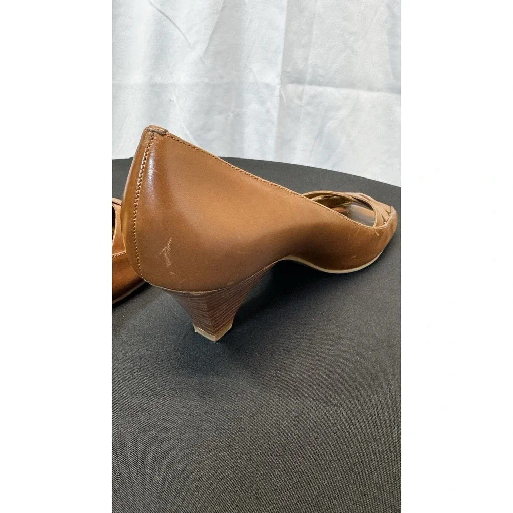 Franco Sarto Peep‎ Toe Tan Wedges Size 7M
